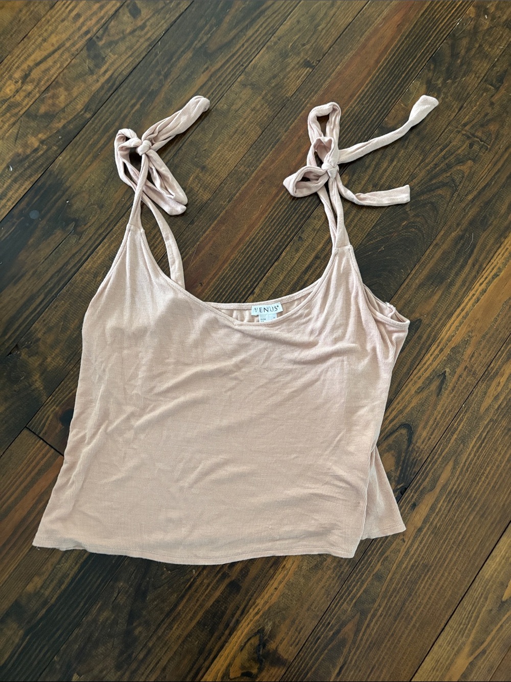 VENUS Tie-Strap Camisole Tank Top - Dusty Pink